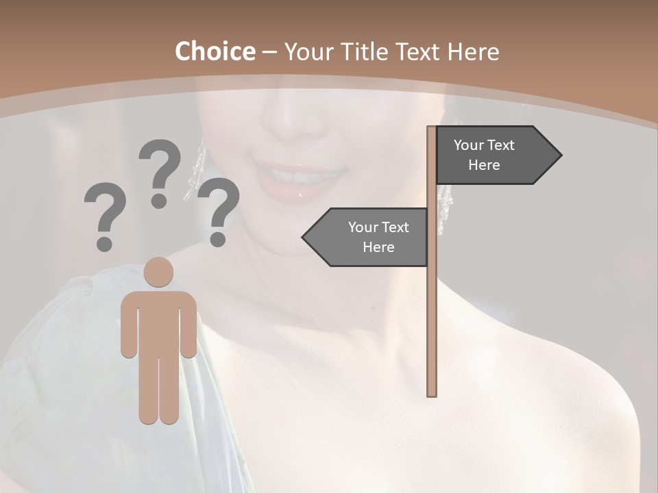 Woman Haircut Portrait PowerPoint Template