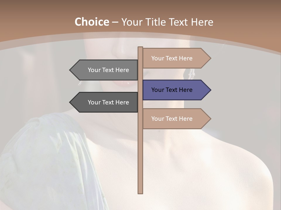 Woman Haircut Portrait PowerPoint Template