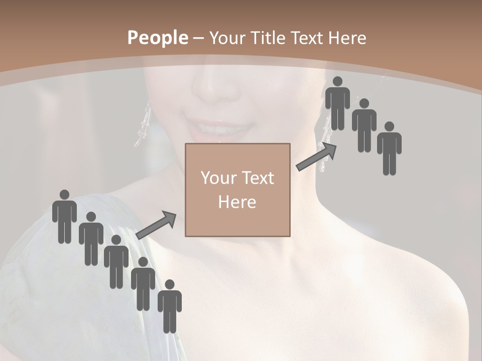 Woman Haircut Portrait PowerPoint Template