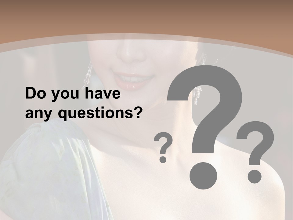 Woman Haircut Portrait PowerPoint Template