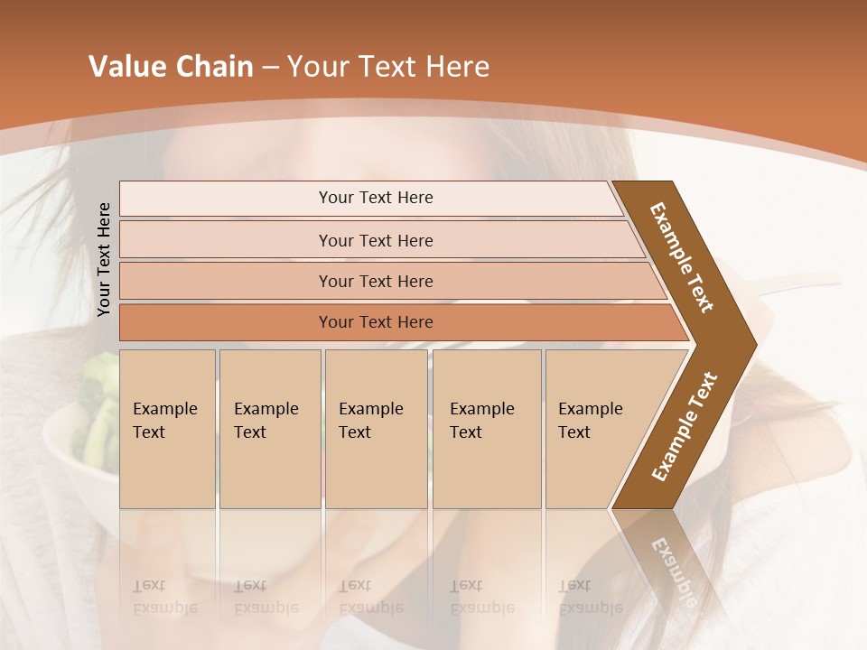 Asian Lady Black PowerPoint Template