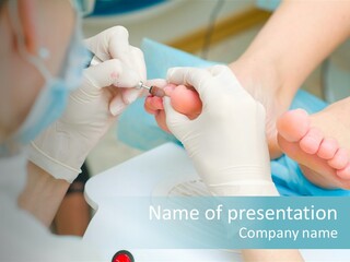 Peeling Pedicure Health PowerPoint Template