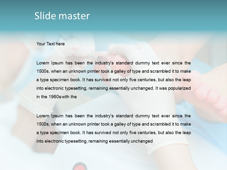 Peeling Pedicure Health PowerPoint Template