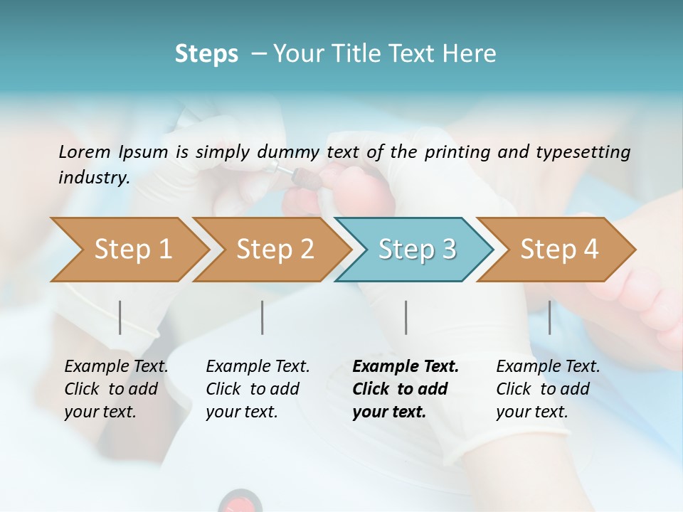 Peeling Pedicure Health PowerPoint Template