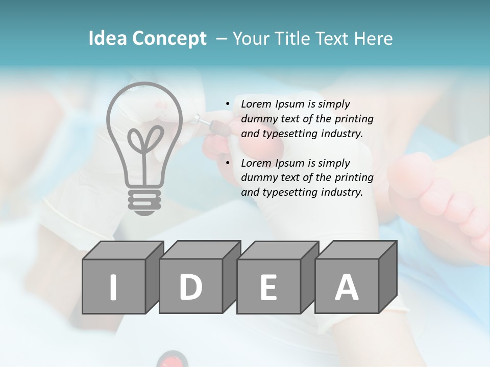 Peeling Pedicure Health PowerPoint Template