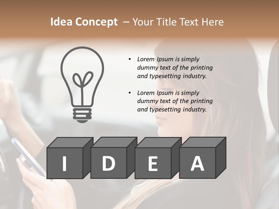 Cell Car Mobile PowerPoint Template