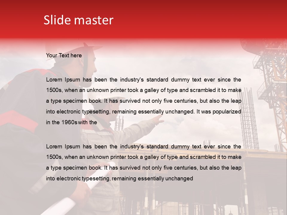 Chart Blueprint Foreman PowerPoint Template