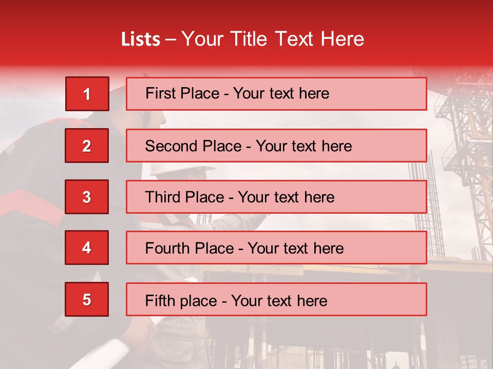 Chart Blueprint Foreman PowerPoint Template
