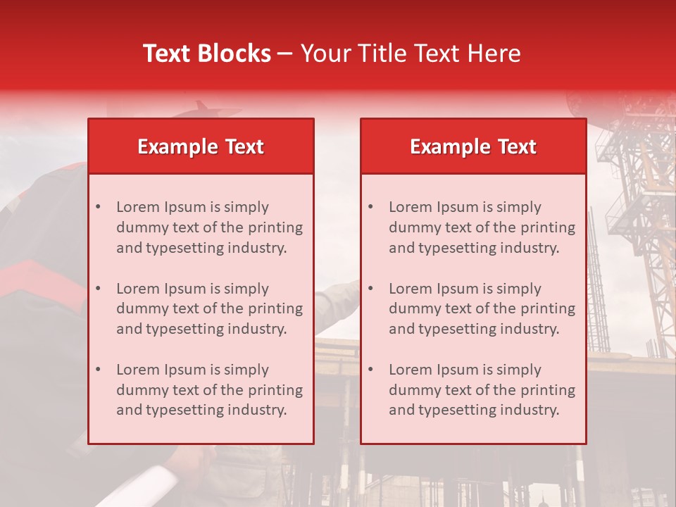Chart Blueprint Foreman PowerPoint Template