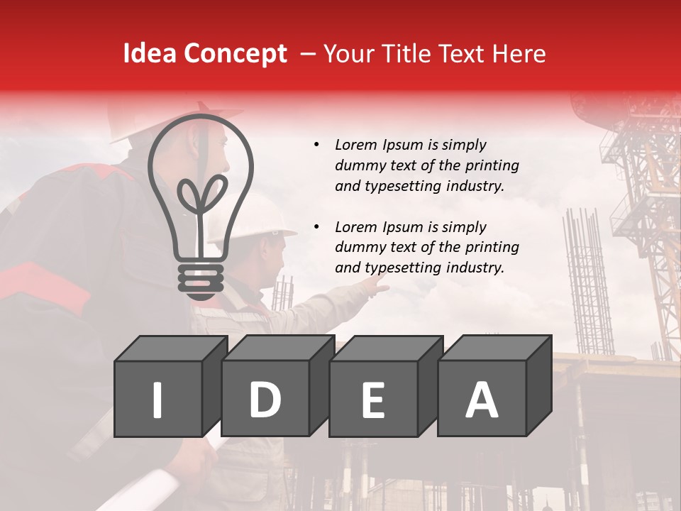 Chart Blueprint Foreman PowerPoint Template