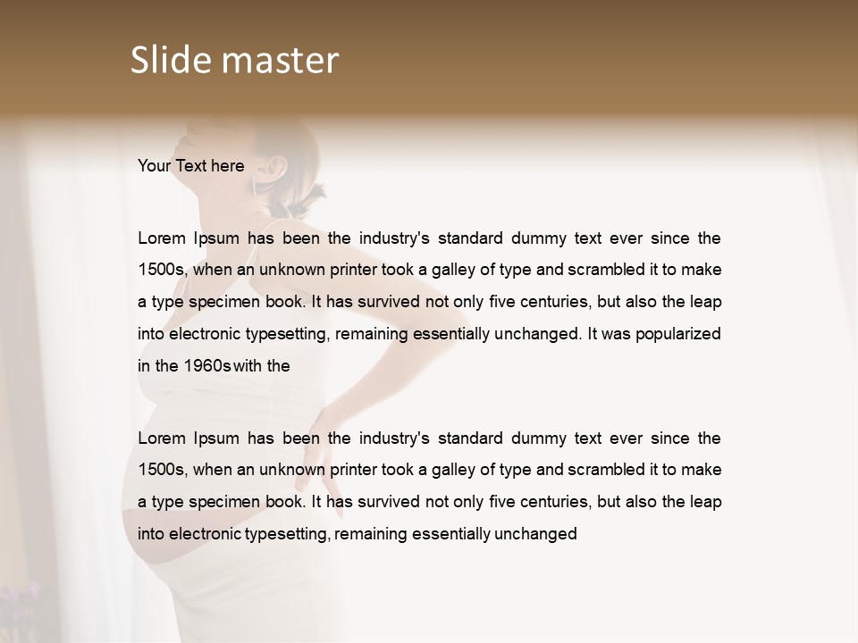 Woman Brunette Hands PowerPoint Template