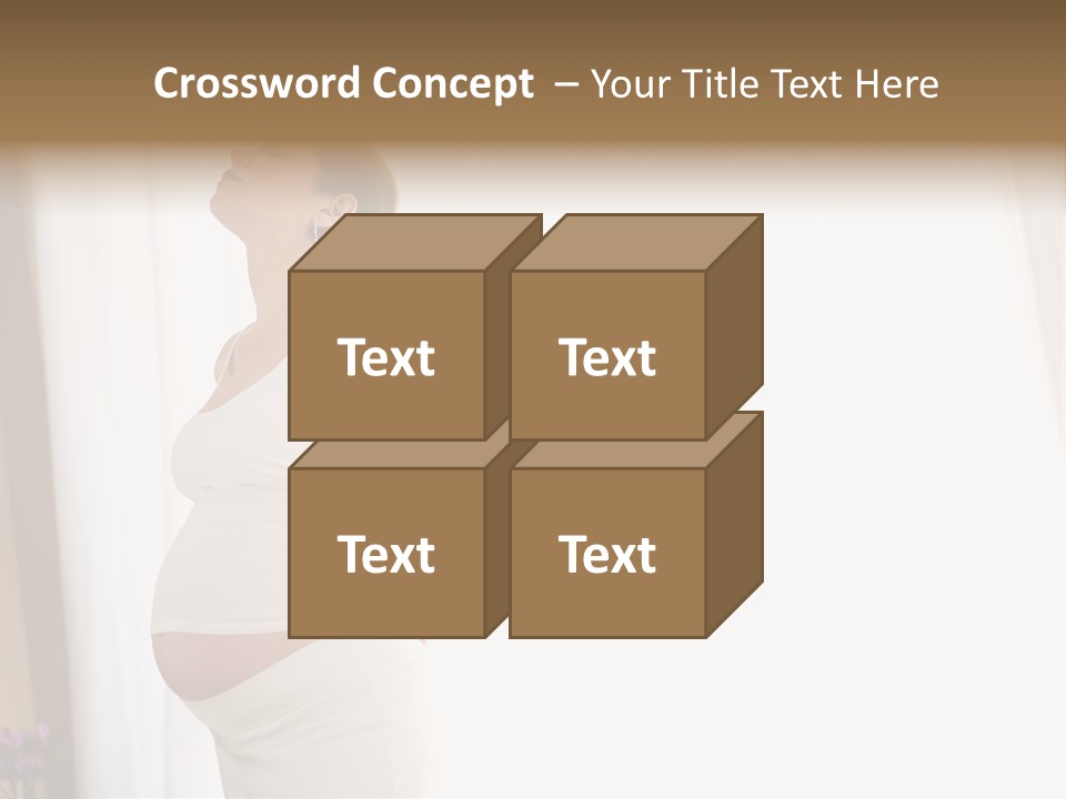 Woman Brunette Hands PowerPoint Template