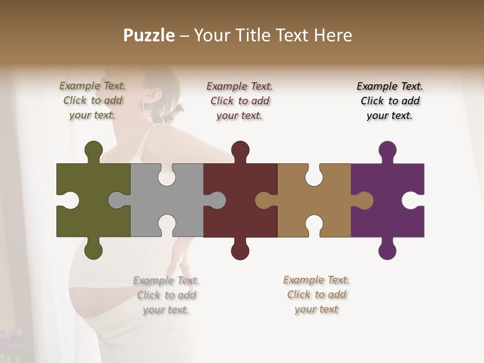 Woman Brunette Hands PowerPoint Template