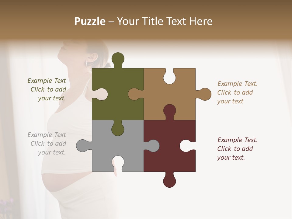 Woman Brunette Hands PowerPoint Template