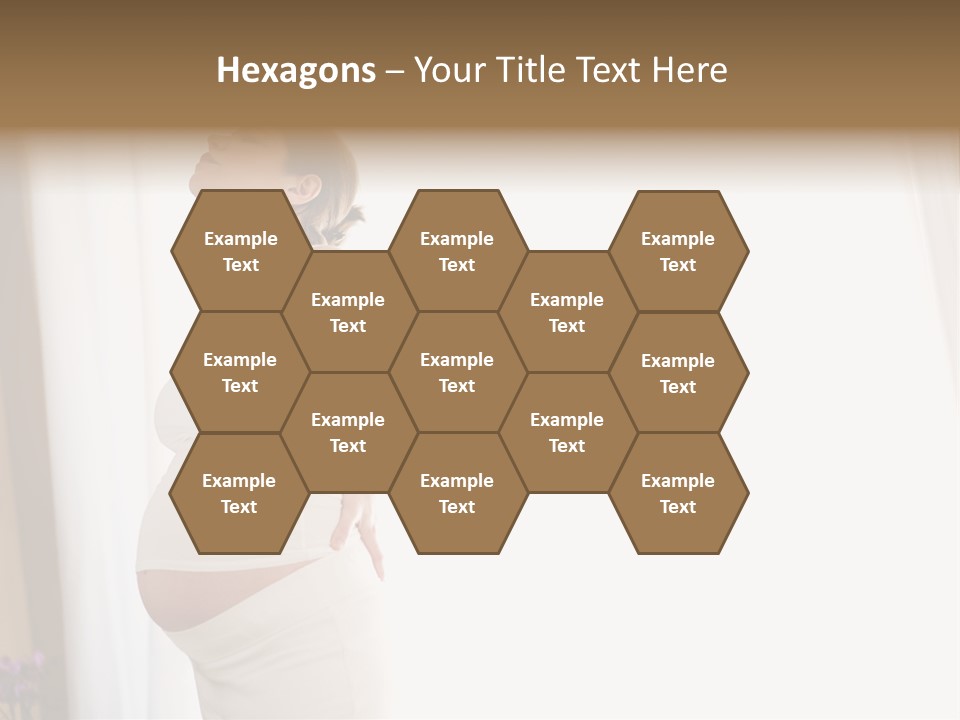 Woman Brunette Hands PowerPoint Template