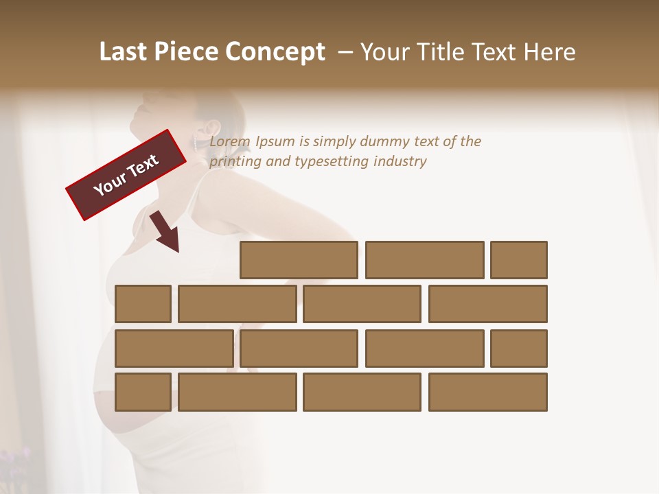 Woman Brunette Hands PowerPoint Template