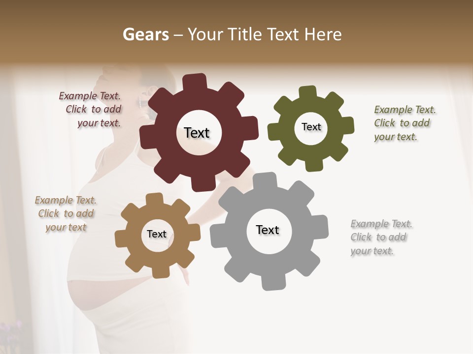 Woman Brunette Hands PowerPoint Template