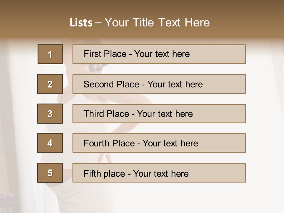 Woman Brunette Hands PowerPoint Template