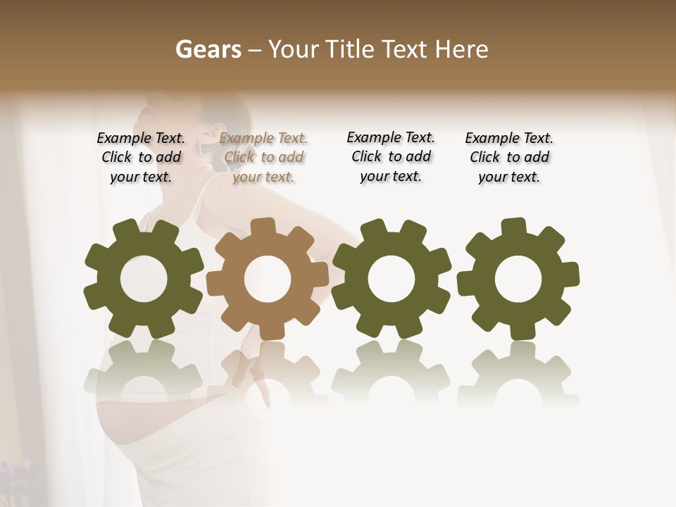 Woman Brunette Hands PowerPoint Template