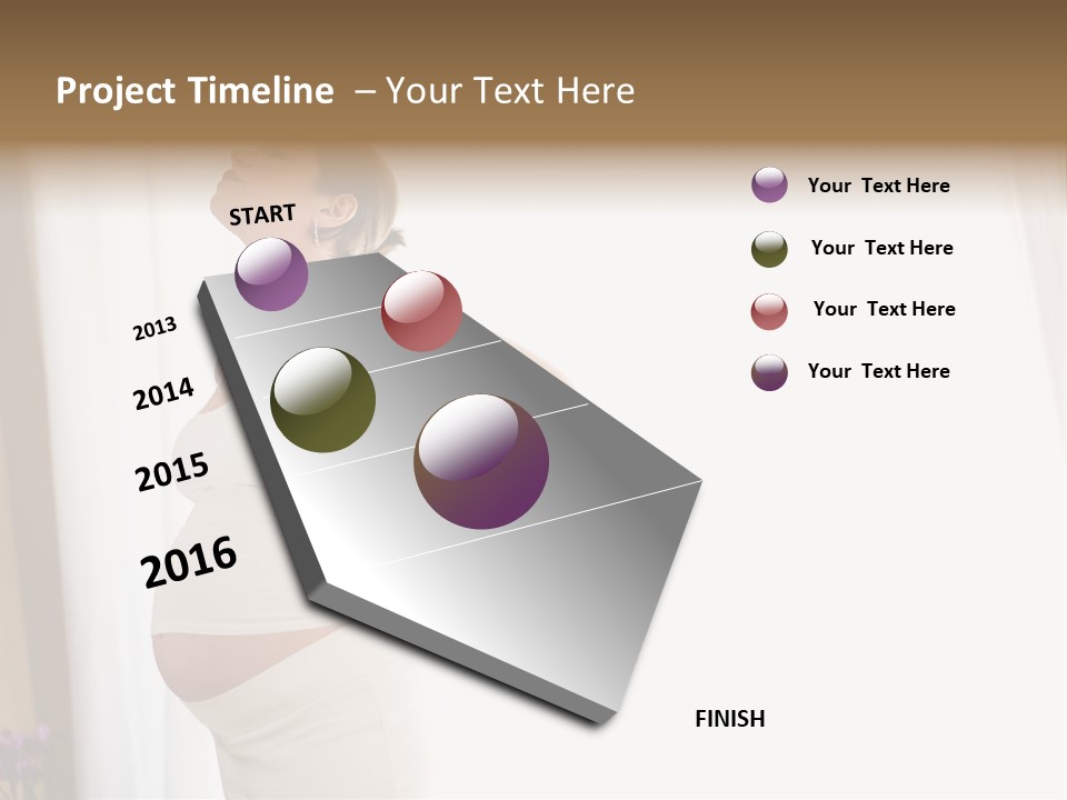 Woman Brunette Hands PowerPoint Template