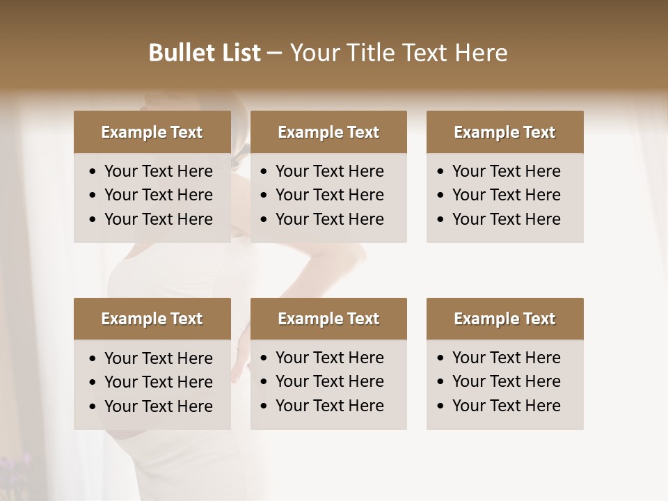 Woman Brunette Hands PowerPoint Template