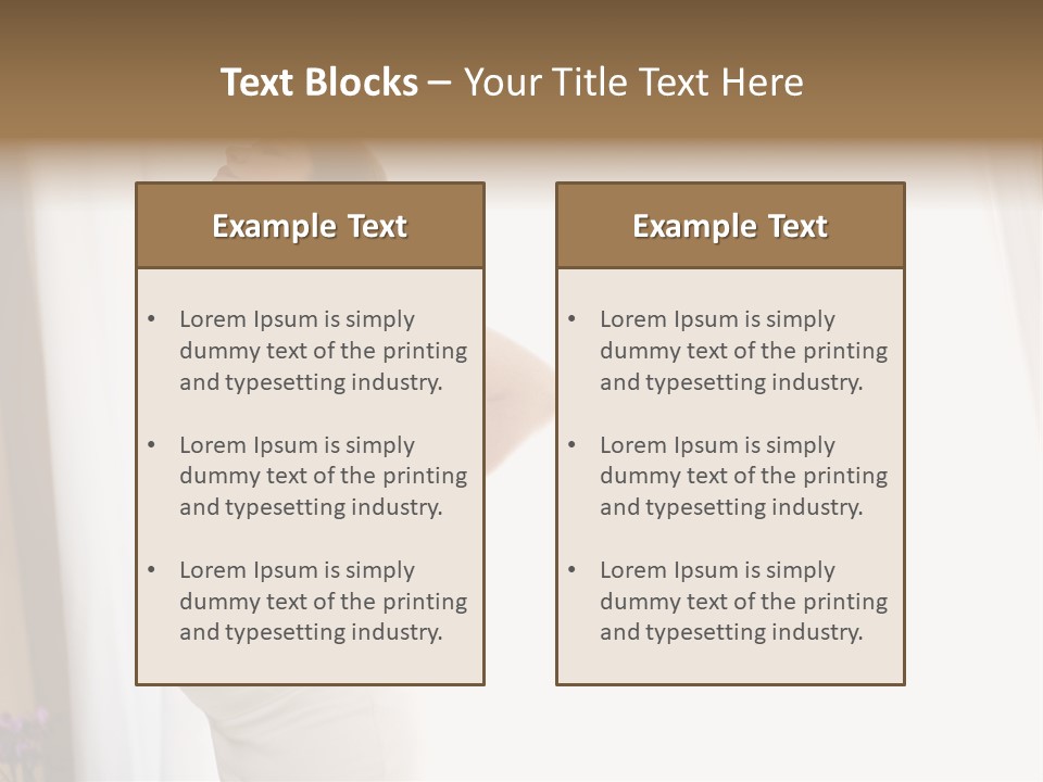 Woman Brunette Hands PowerPoint Template
