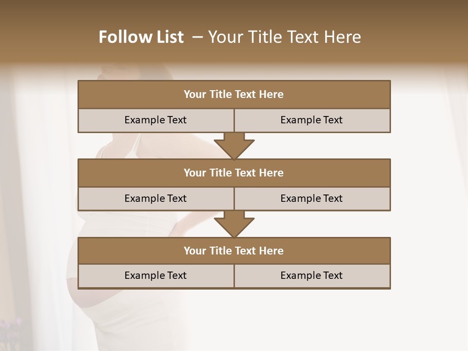 Woman Brunette Hands PowerPoint Template