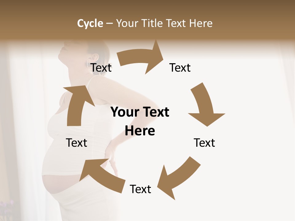 Woman Brunette Hands PowerPoint Template