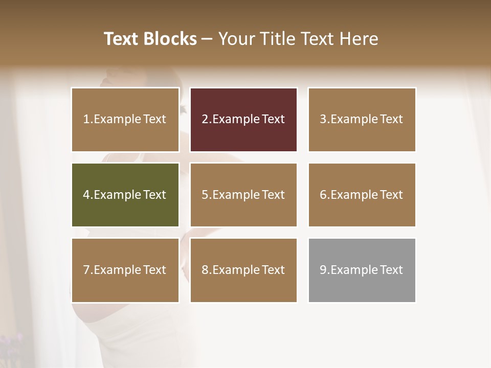 Woman Brunette Hands PowerPoint Template