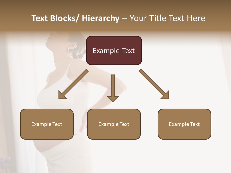 Woman Brunette Hands PowerPoint Template