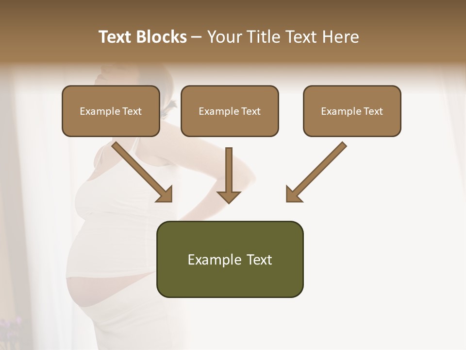 Woman Brunette Hands PowerPoint Template