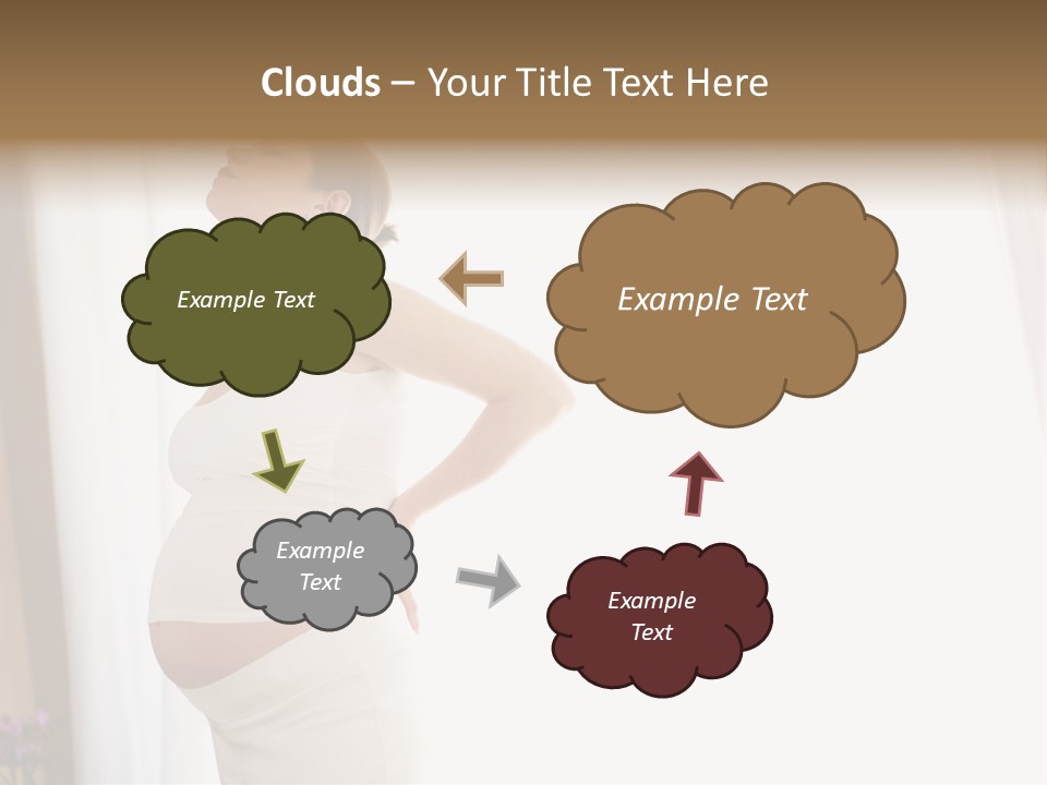 Woman Brunette Hands PowerPoint Template