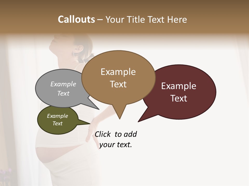 Woman Brunette Hands PowerPoint Template