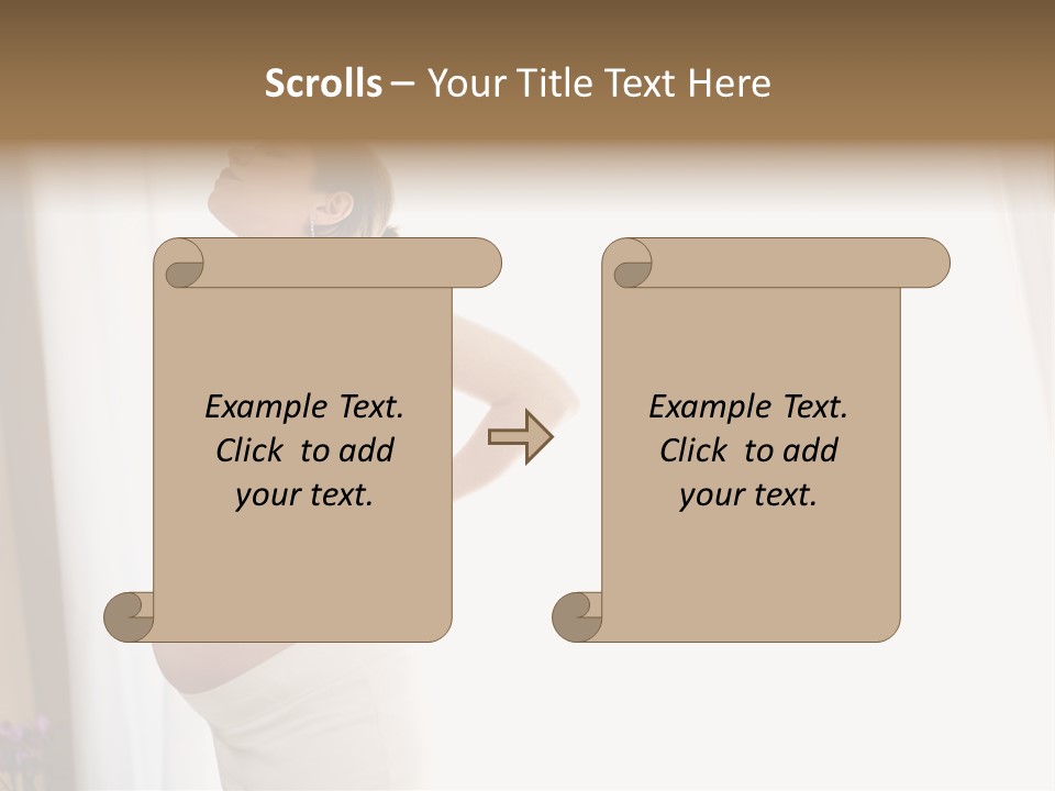 Woman Brunette Hands PowerPoint Template