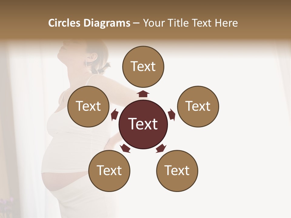 Woman Brunette Hands PowerPoint Template