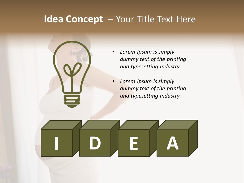 Woman Brunette Hands PowerPoint Template