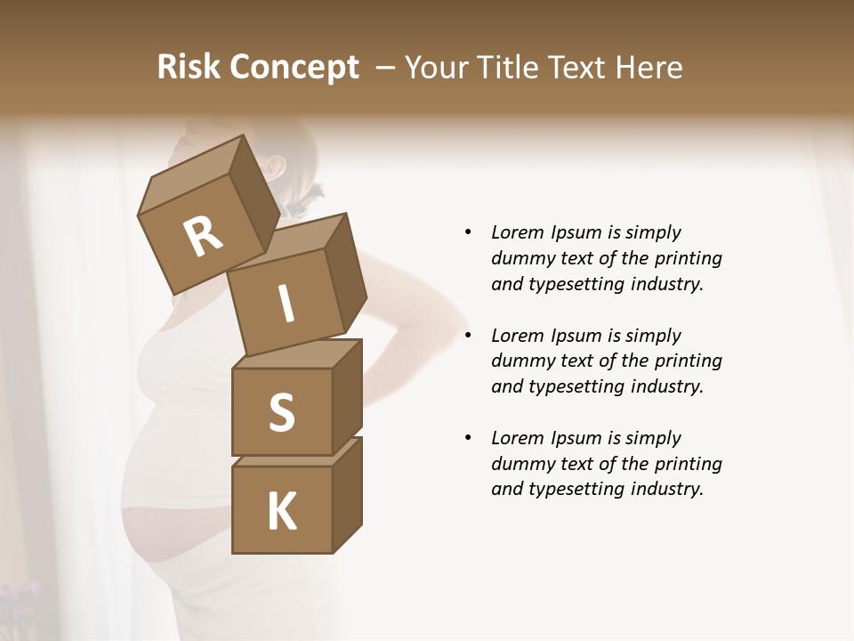 Woman Brunette Hands PowerPoint Template