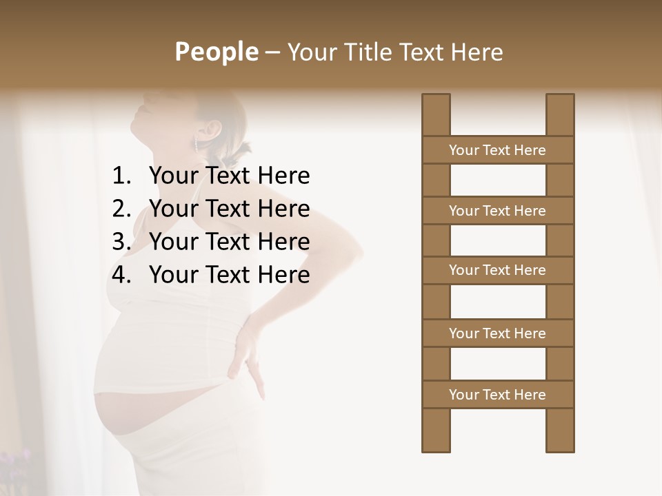 Woman Brunette Hands PowerPoint Template