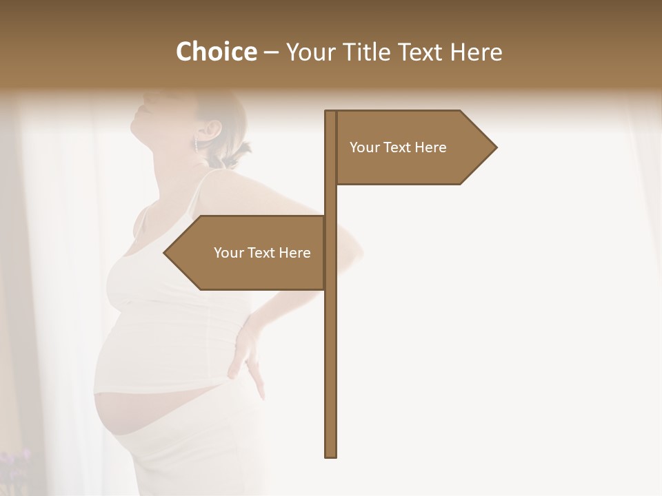 Woman Brunette Hands PowerPoint Template