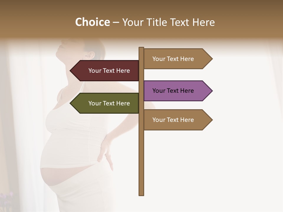 Woman Brunette Hands PowerPoint Template