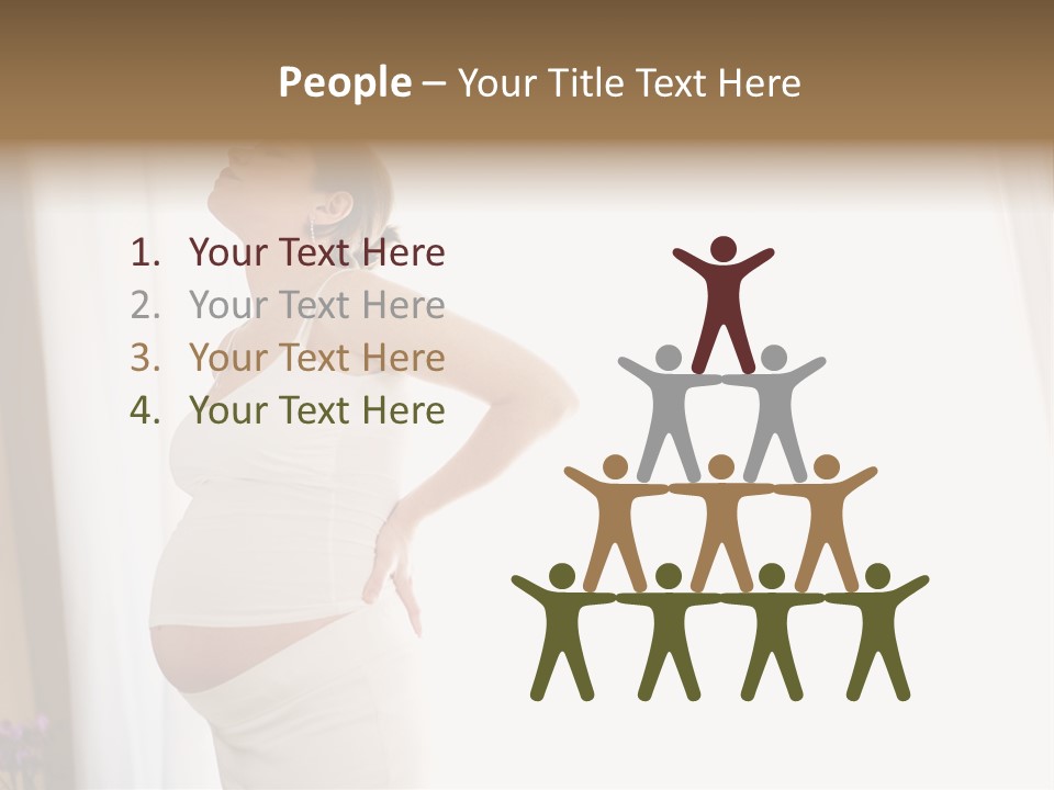 Woman Brunette Hands PowerPoint Template