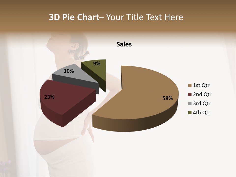 Woman Brunette Hands PowerPoint Template