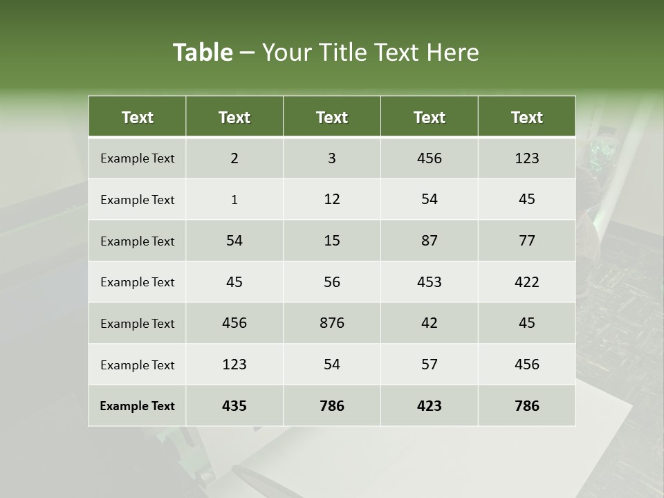 Equipment Workplace Work PowerPoint Template