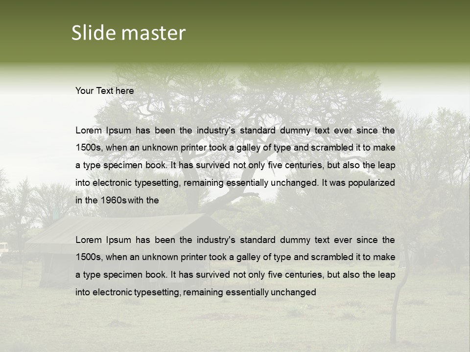 Trees Adventure Arid Climate PowerPoint Template