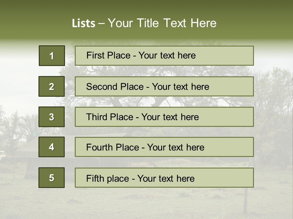 Trees Adventure Arid Climate PowerPoint Template