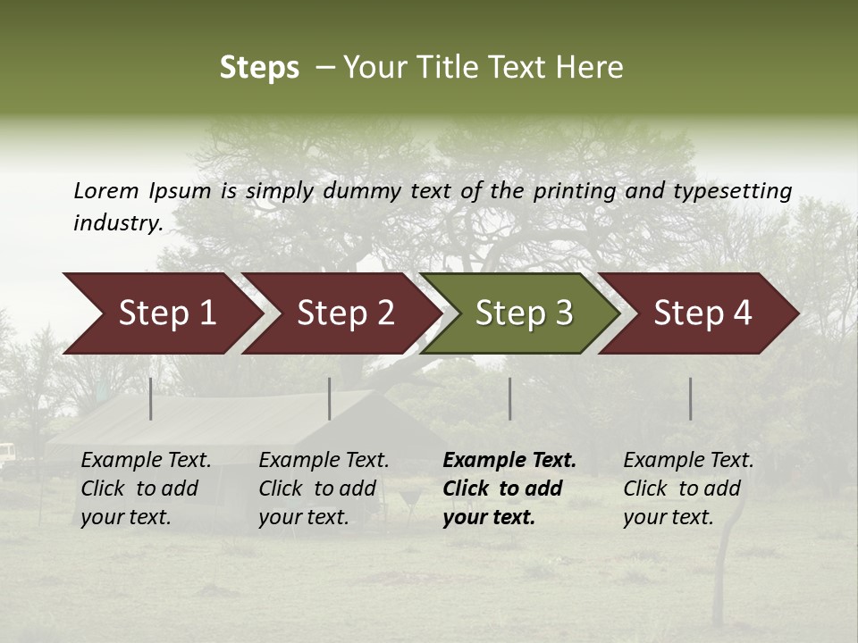 Trees Adventure Arid Climate PowerPoint Template