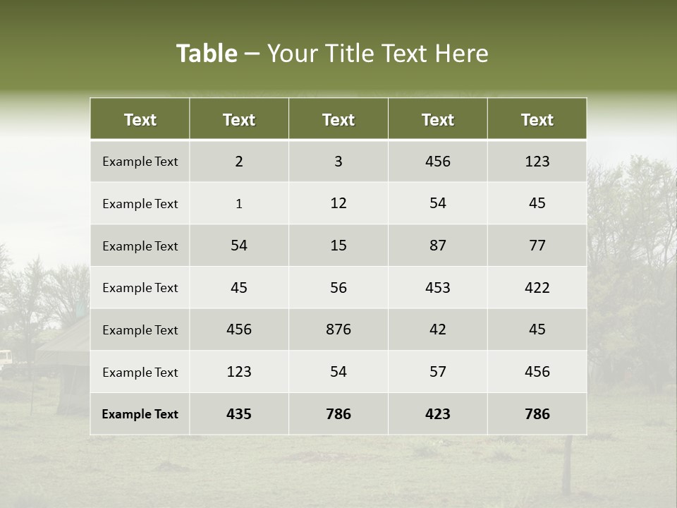 Trees Adventure Arid Climate PowerPoint Template