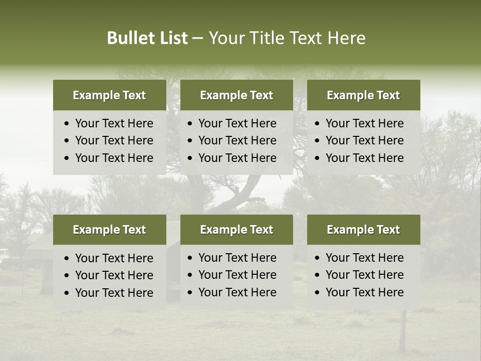 Trees Adventure Arid Climate PowerPoint Template