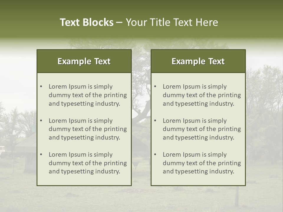 Trees Adventure Arid Climate PowerPoint Template