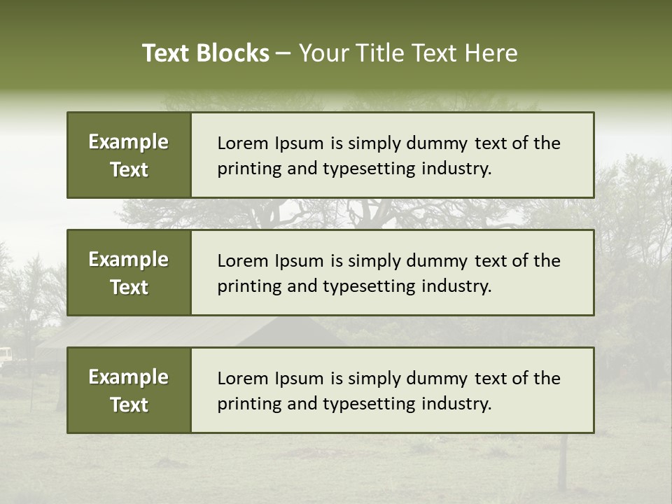 Trees Adventure Arid Climate PowerPoint Template